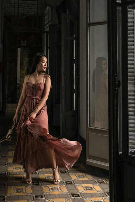 Like a Painting :: Ruffle midi dress &#038; Wavy braids