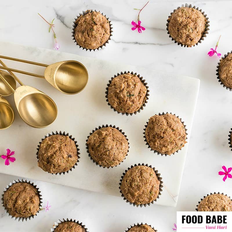 Mini Zucchini Banana Muffins Without Sugar Recipe