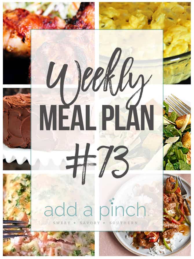 Weekly Meal Plan #73 – Add a Pinch
