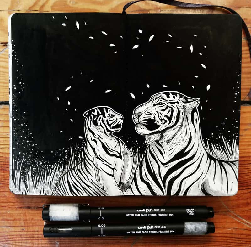 Magical Animal Illustrations Mixed With The Night Sky