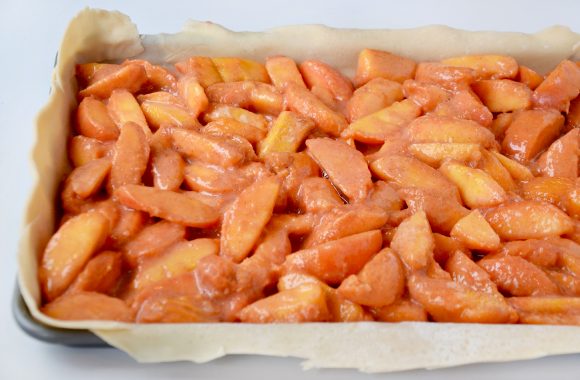 Peach Slab Pie RECIPE | Just a Taste
