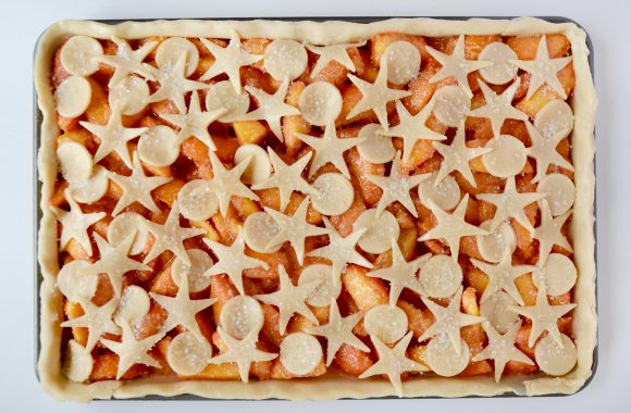 Peach Slab Pie RECIPE | Just a Taste