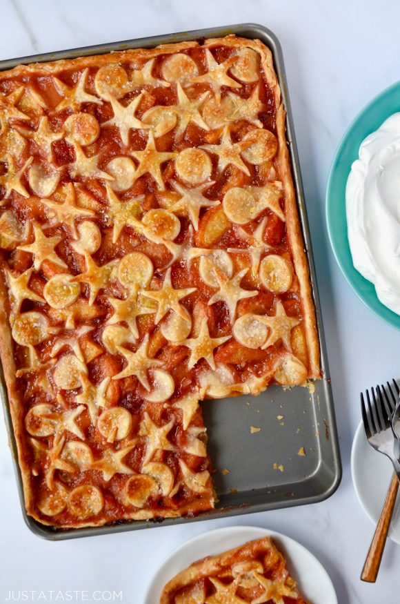 Peach Slab Pie RECIPE | Just a Taste