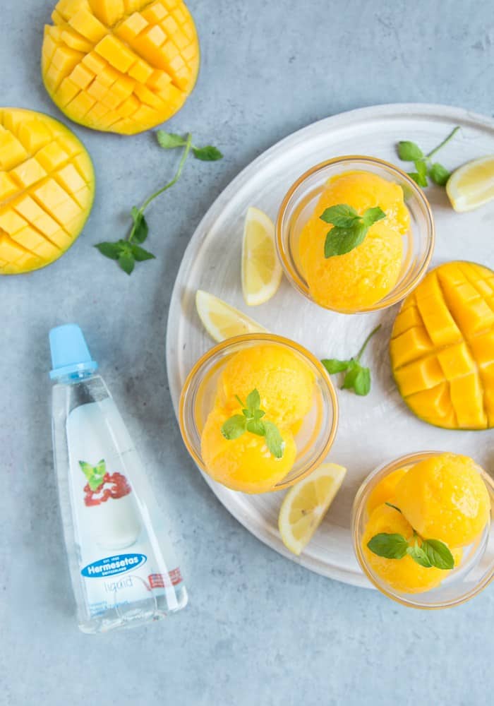 Vegan Mango Sorbet RECIPE ( Ready in 5 Min!)
