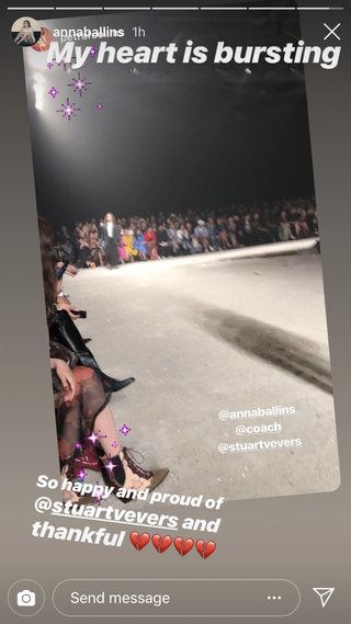 Selena Gomez in a Chic Gold Dress to Cheer on Anna Collins Making Her Runway Debut at Coach &#8211; ELLE.com