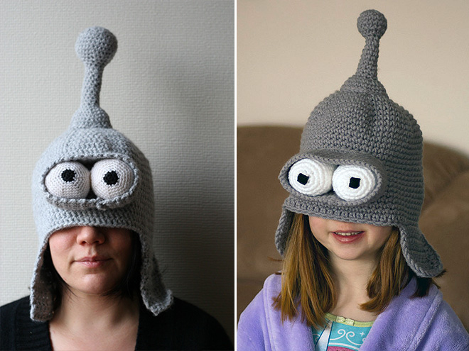 Stay Warm in Funny Crocheted Hats!