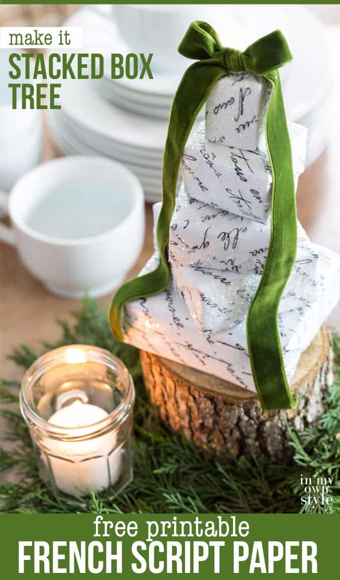 A Lovely Little Crafty Decor Object &#8211; Stacked Box Christmas Tree&#8230;