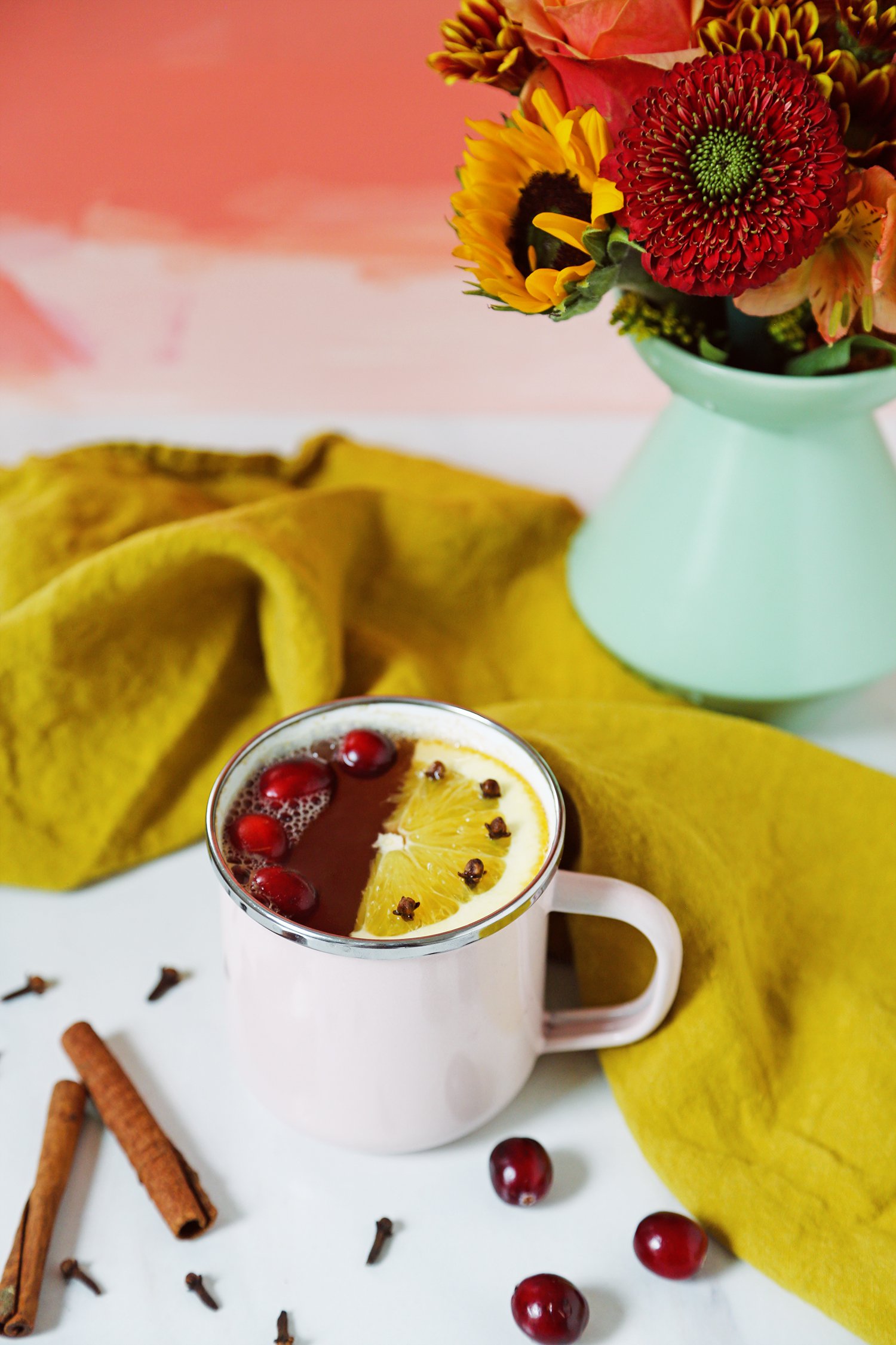 Delicious Hot Toddy With Cranberries!