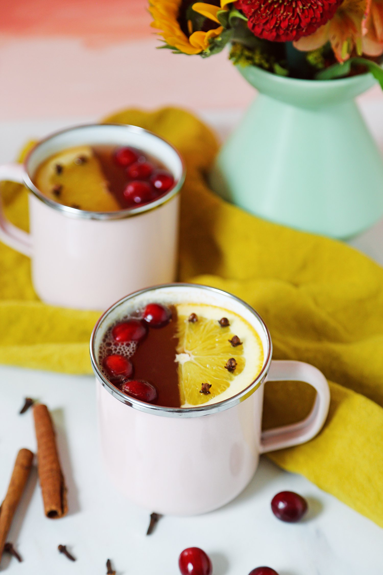 Delicious Hot Toddy With Cranberries!