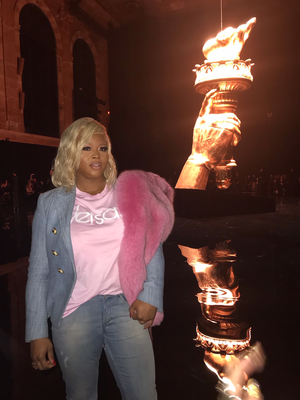 Versace Pre-Fall 2019 show at the Stock Exchange in Downtown Manhattan.