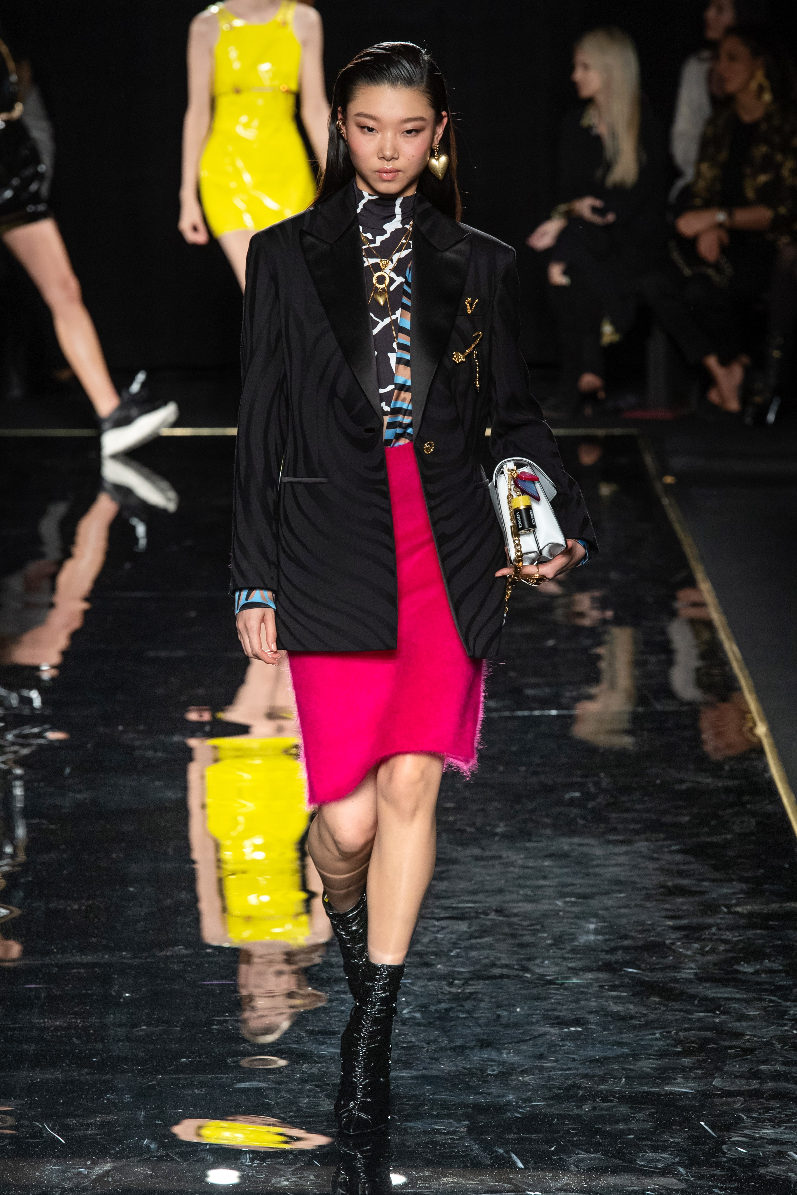 Versace Pre-Fall 2019 show at the Stock Exchange in Downtown Manhattan.