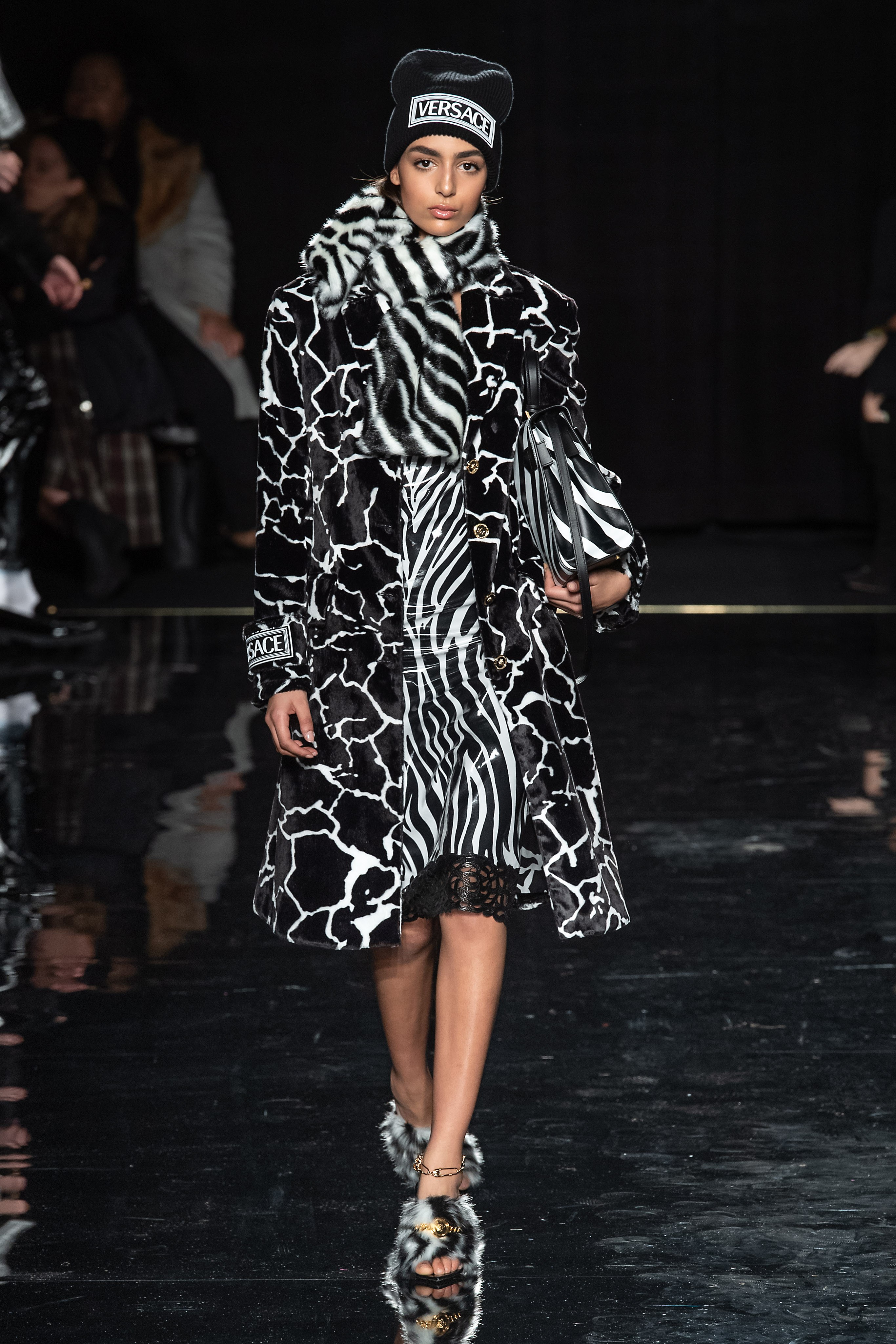 Versace Pre-Fall 2019 show at the Stock Exchange in Downtown Manhattan.