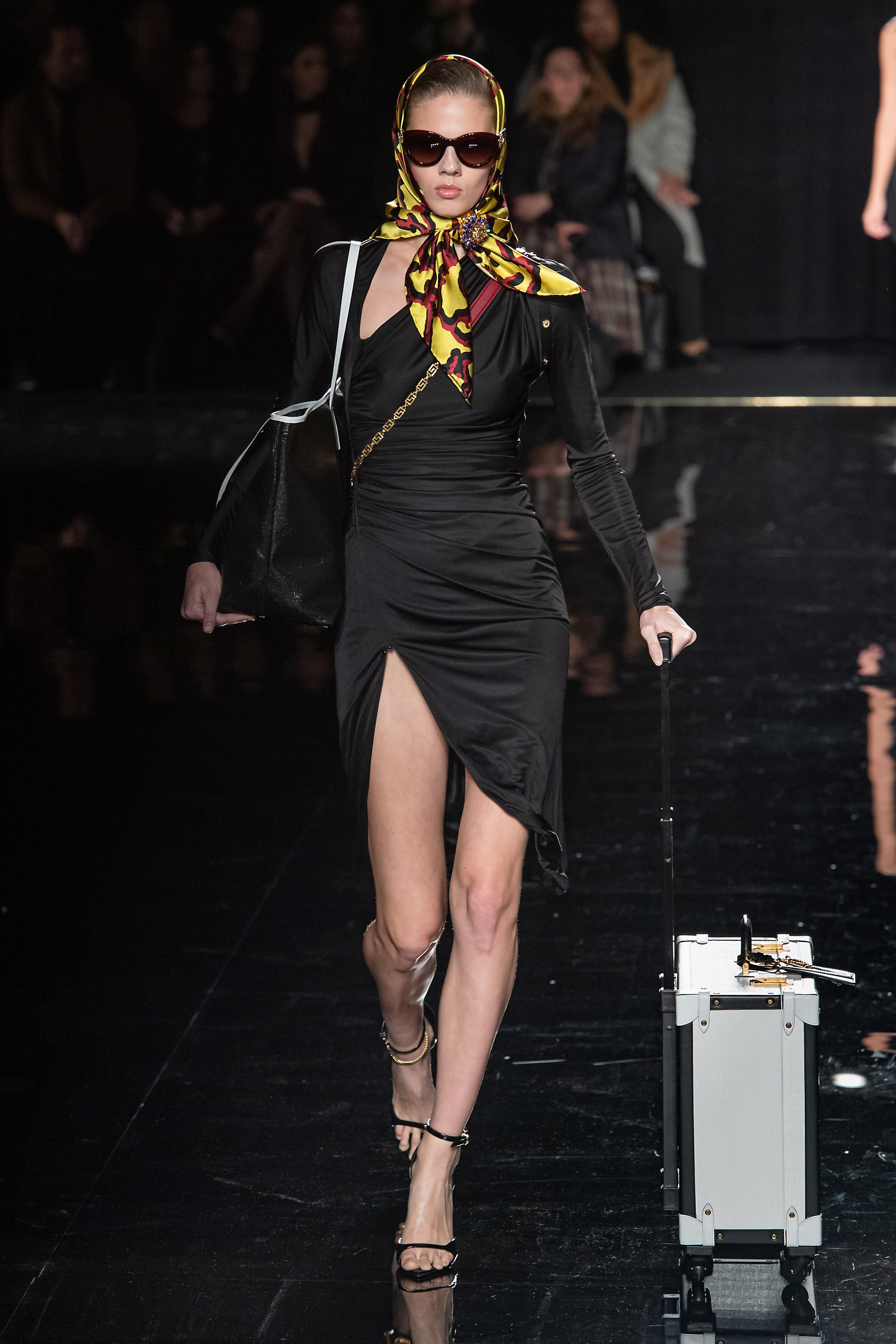 Versace Pre-Fall 2019 show at the Stock Exchange in Downtown Manhattan.