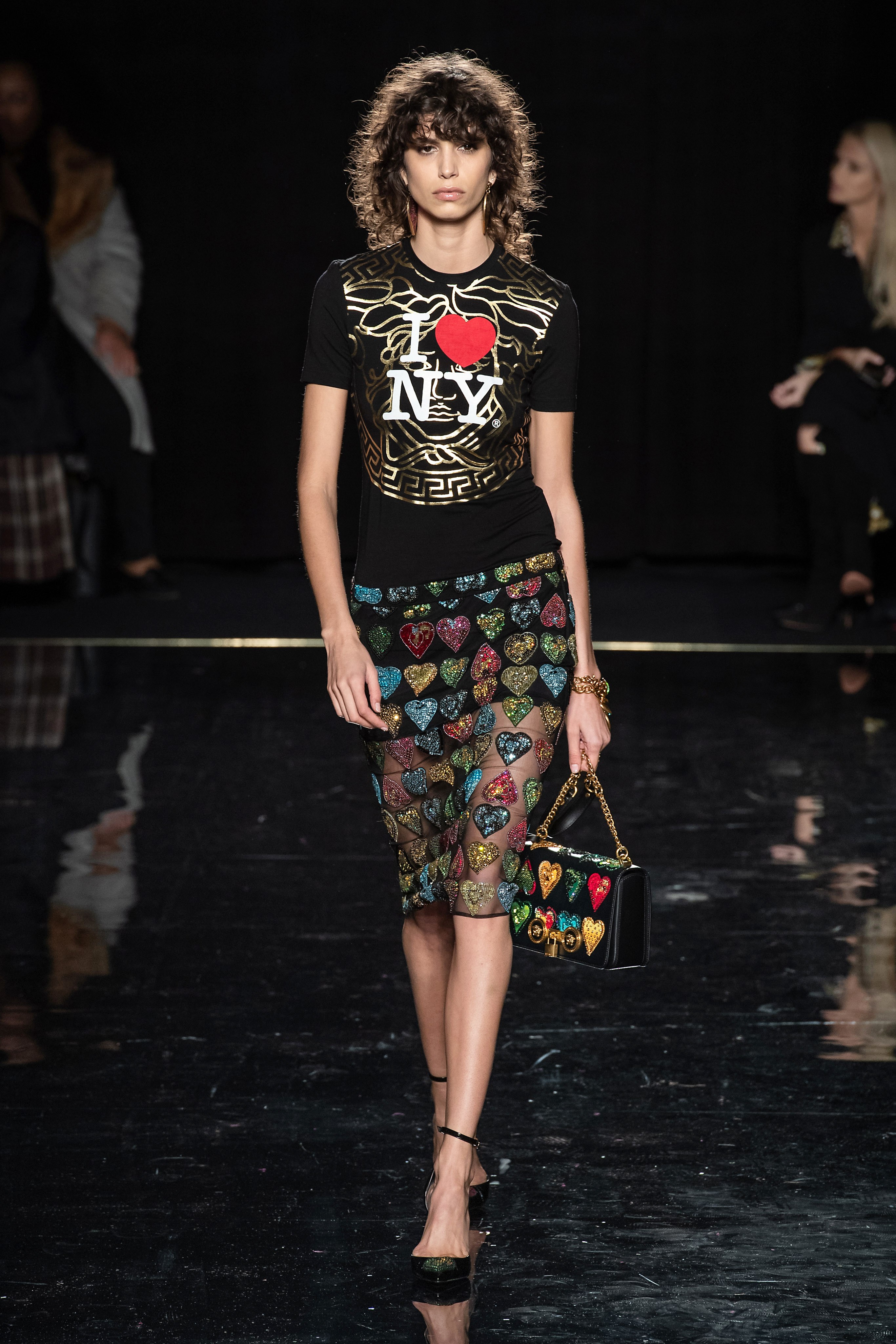 Versace Pre-Fall 2019 show at the Stock Exchange in Downtown Manhattan.