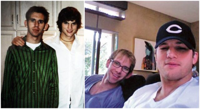 Ashton Kutcher with brother twins Michael Celebrities and Their Twins, Which Few People Know