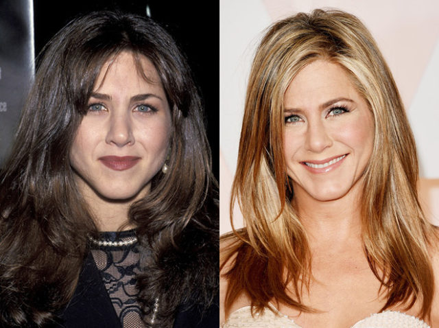 Jennifer Aniston with natural hair color