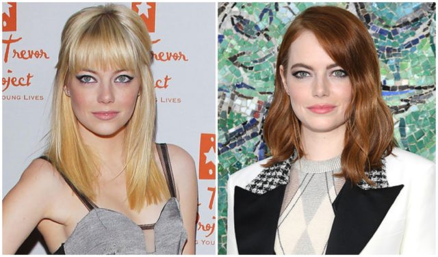 Emma Stone with natural hair color