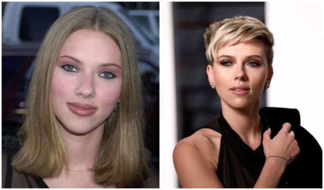 Scarlett Johansson with natural hair color