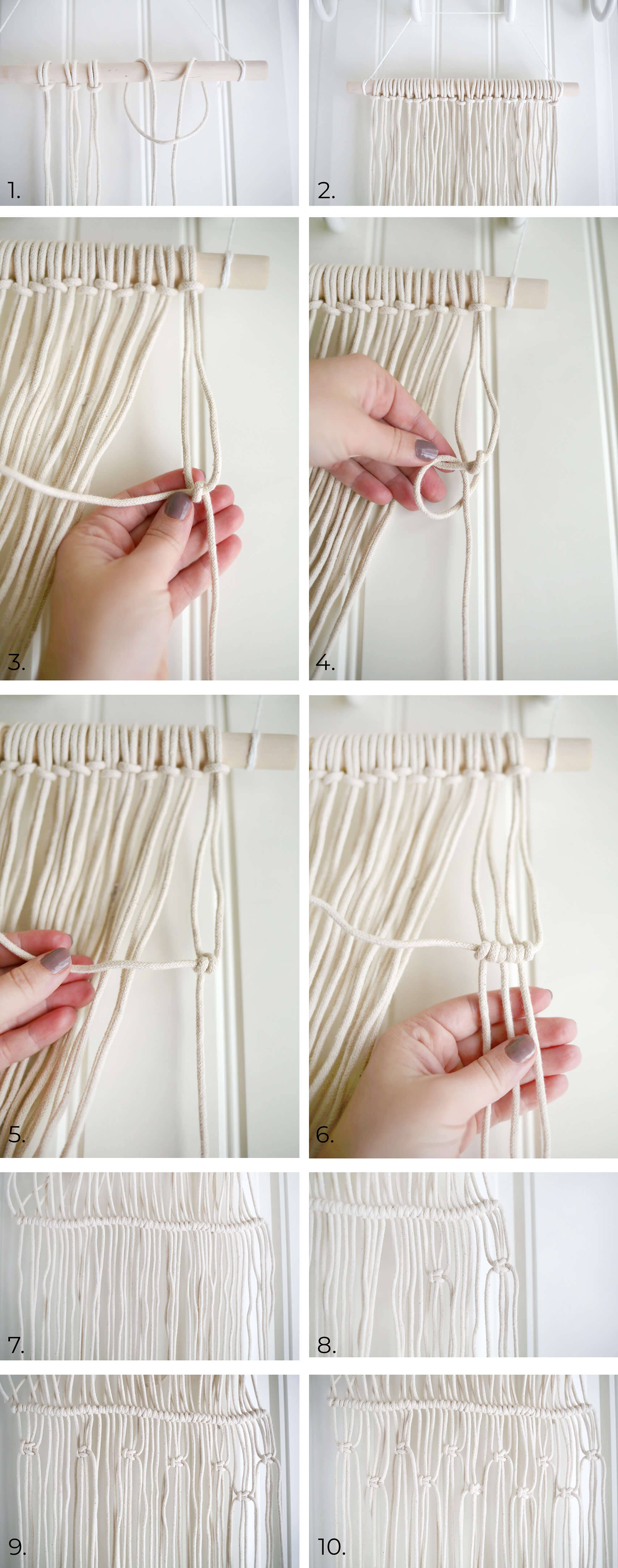 How To Make a Simple Macrame Table Runner. Decorate Any Space!