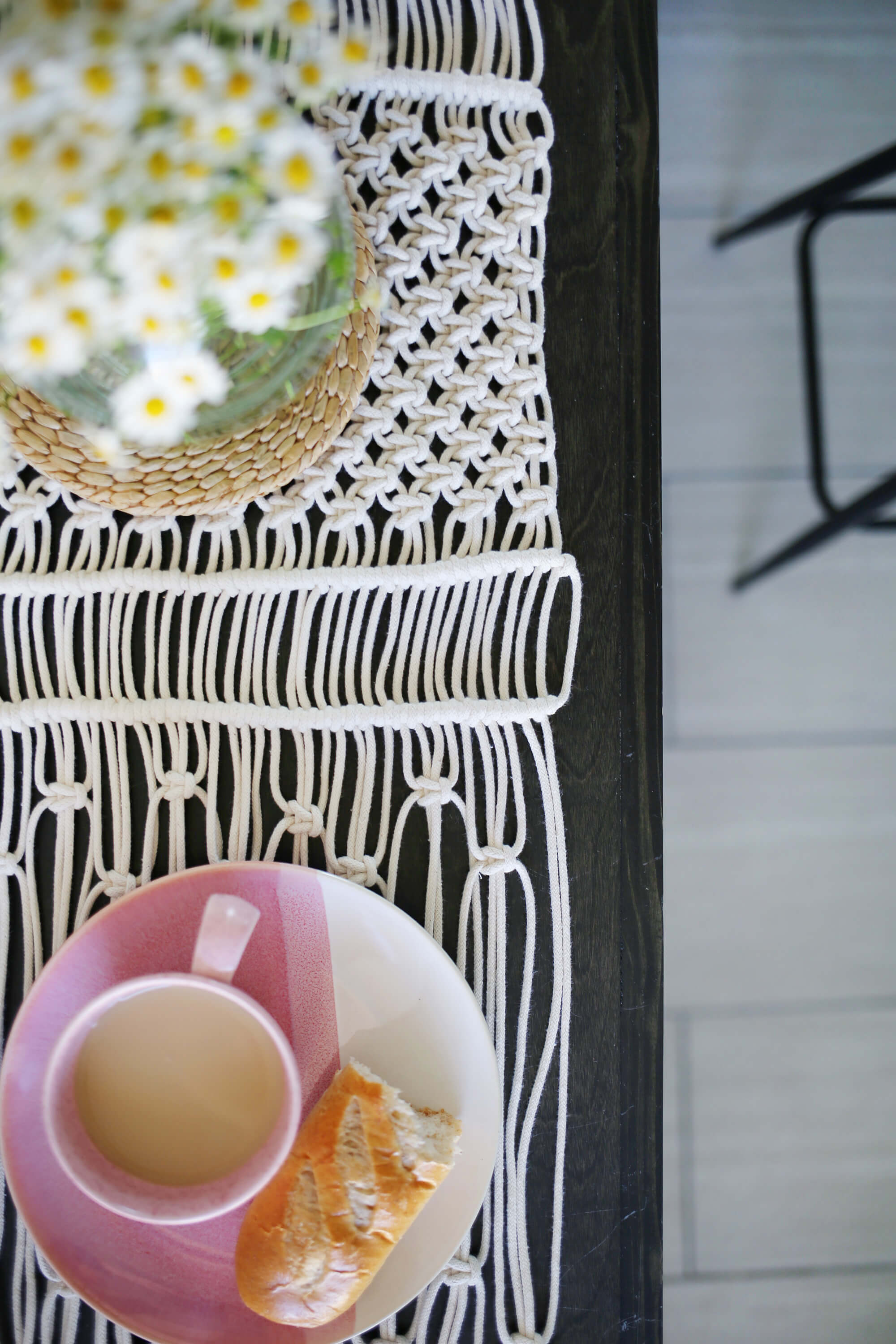 How To Make a Simple Macrame Table Runner. Decorate Any Space!