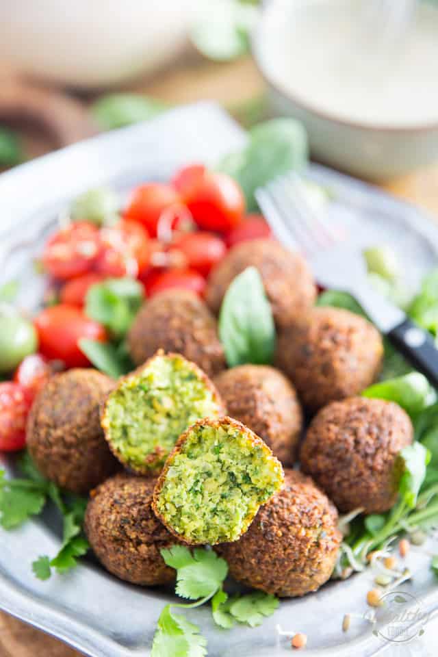 Delicious Falafel with Garlic Tahini Sauce Recipe