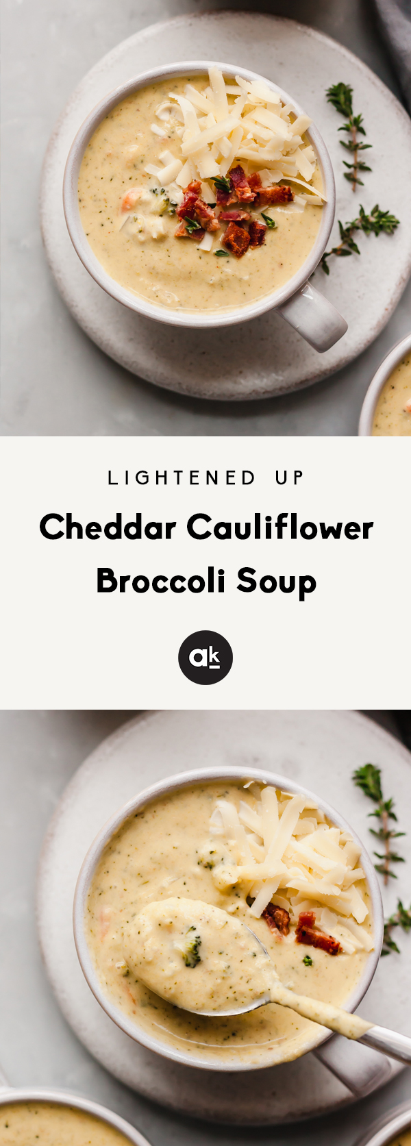 Cheddar Cauliflower Broccoli Low Carb Soup Recipe