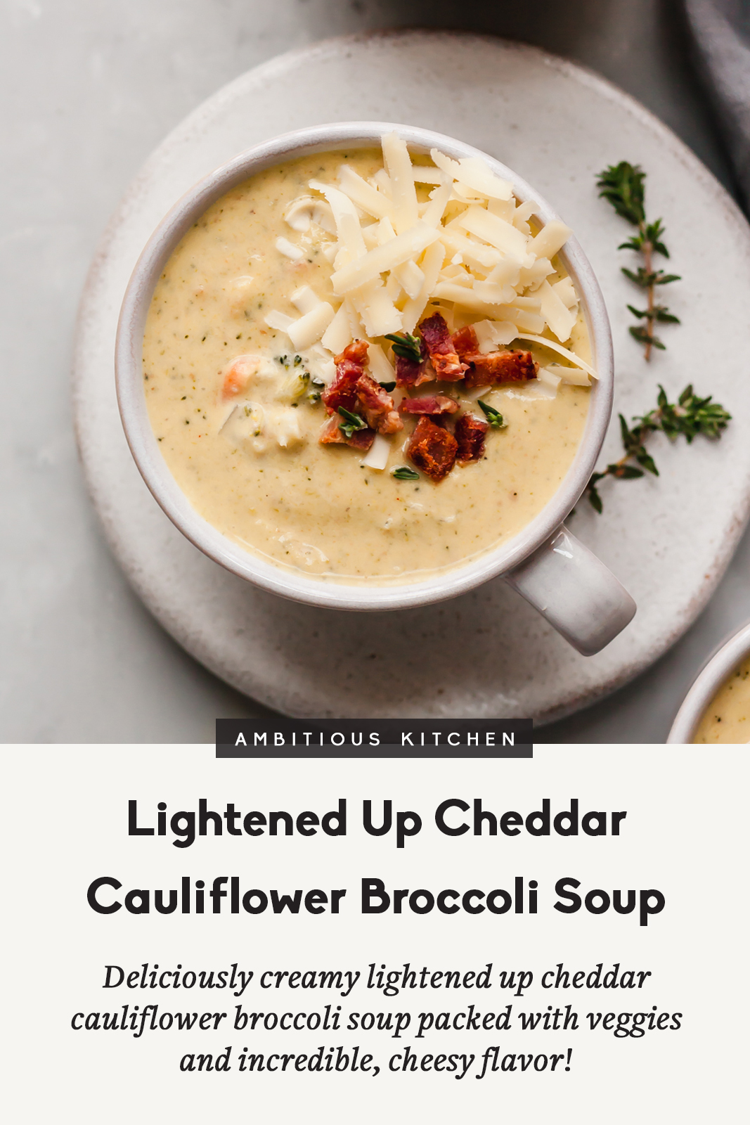 Cheddar Cauliflower Broccoli Low Carb Soup Recipe