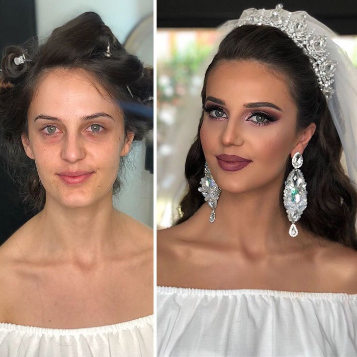 Before and after funny photos “Where is my wife?” What Do Brides Look Like Before And After Makeup