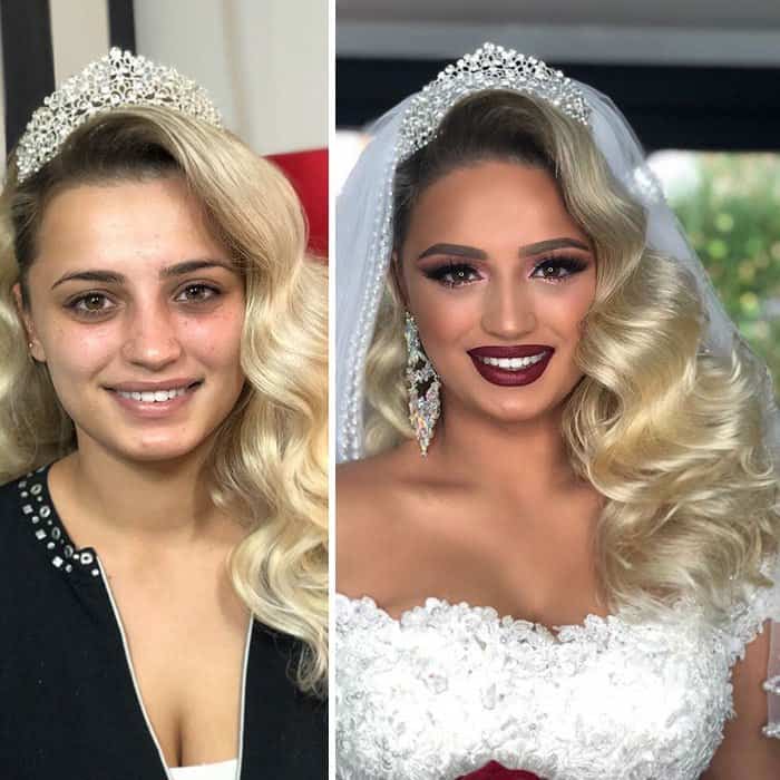 “Where is my wife?” What Do Brides Look Like Before And After Makeup