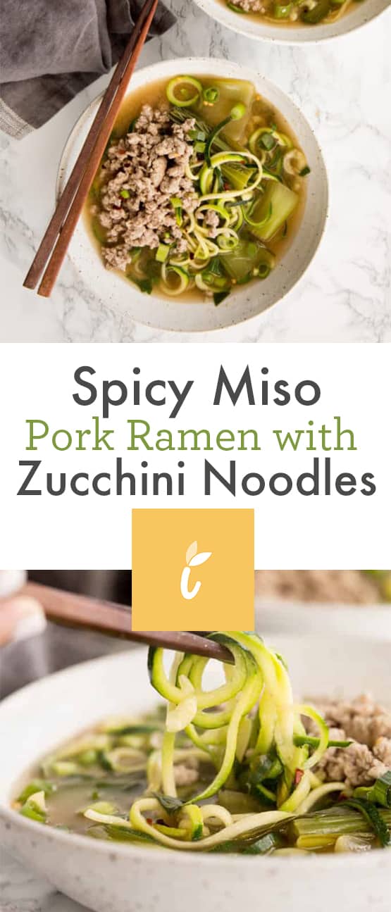 EASY to make Pork Ramen with Zucchini Noodles Recipe