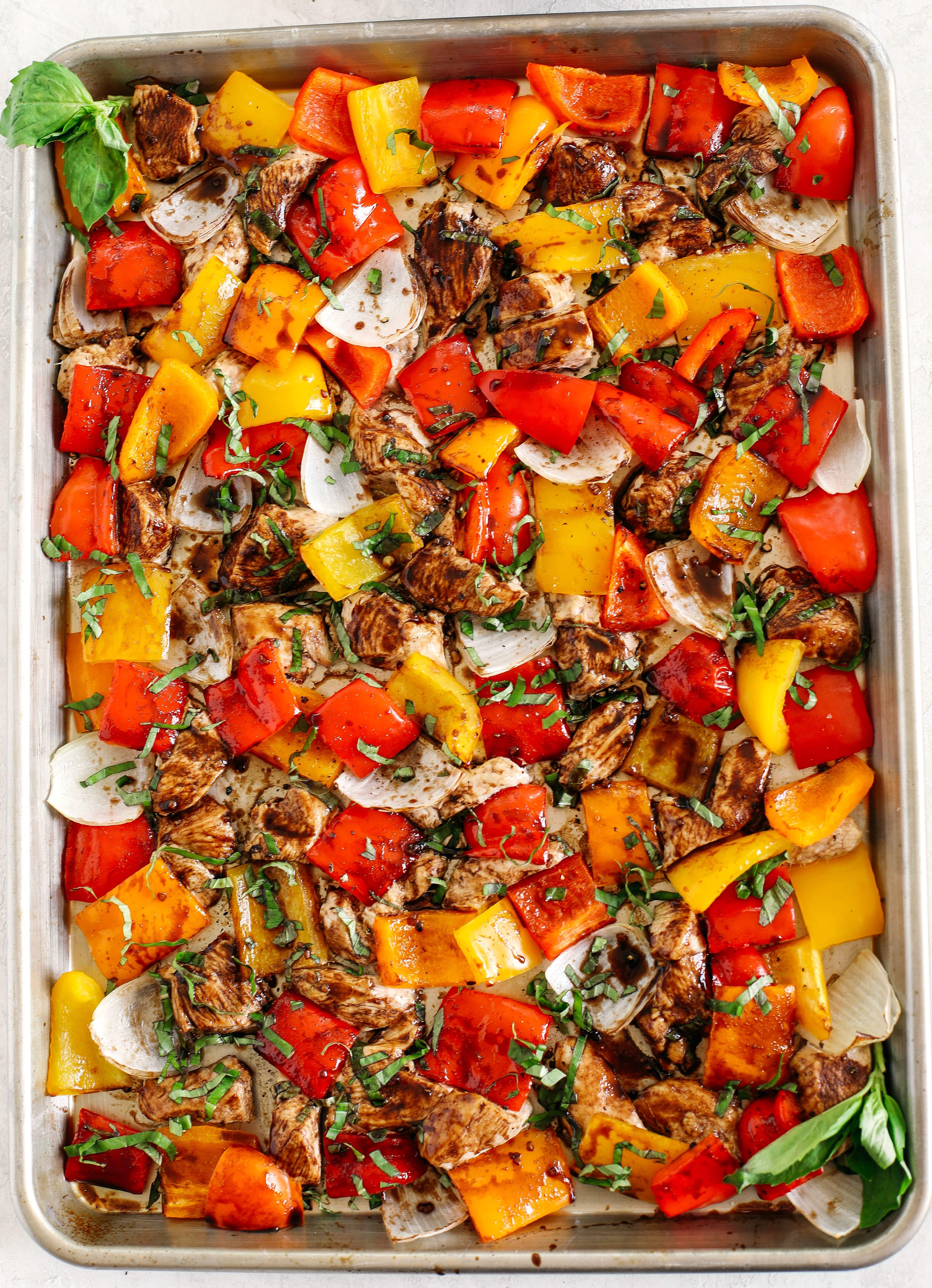 Perfect Sheet Pan Honey Balsamic Chicken and Veggies Recipe