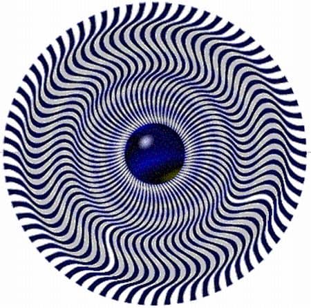 optical illusion with a circle