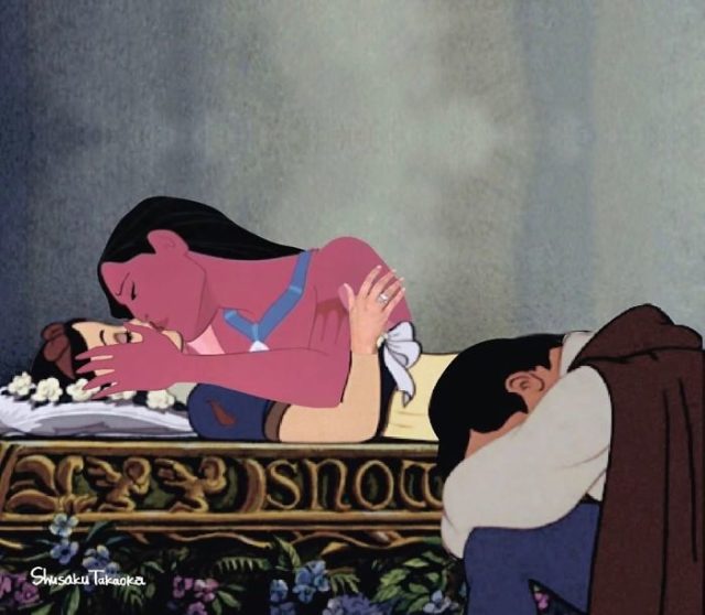 For adults: the artist is funny and even “piquantly” photo-shopping Disney cartoon characters 82