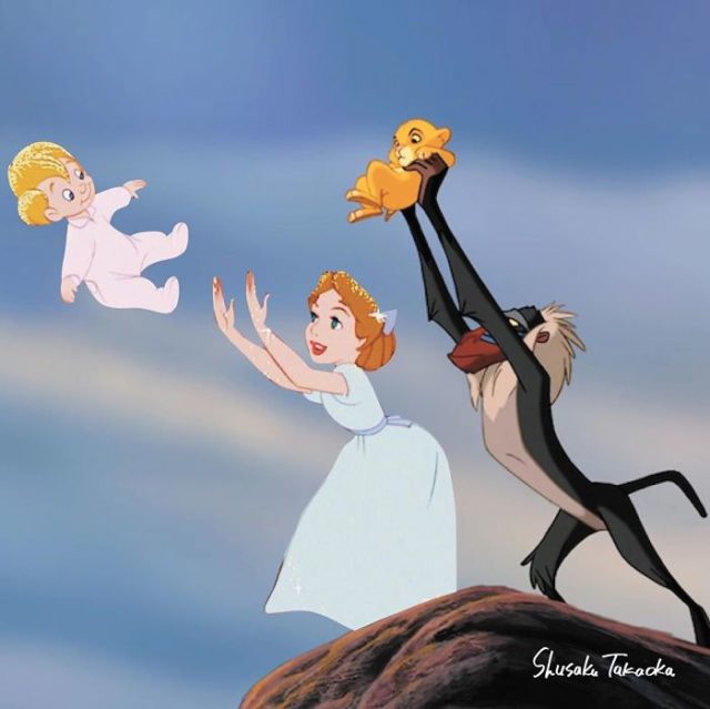 For adults: the artist is funny and even “piquantly” photo-shopping Disney cartoon characters 89