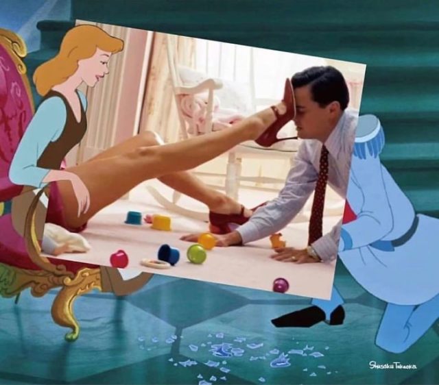 For adults: the artist is funny and even “piquantly” photo-shopping Disney cartoon characters 88