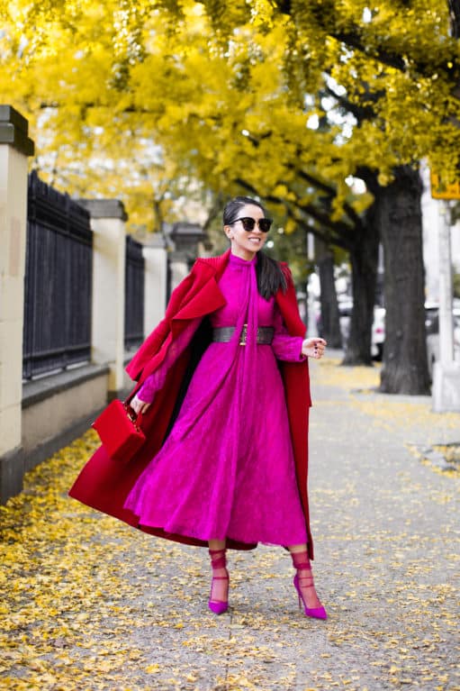 Fall Fashion Wearing Red and Pink!