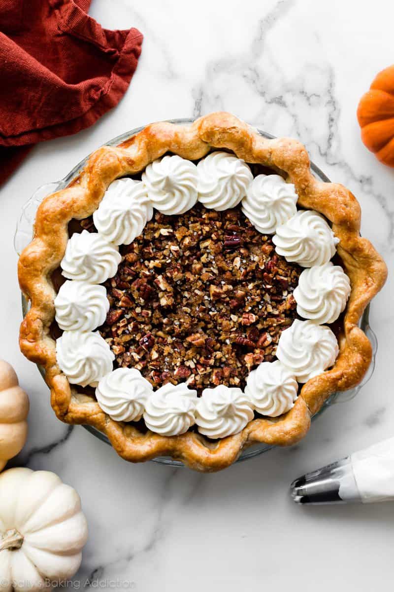 Sweet/Salty Pecan Praline Pumpkin Pie Recipe| Sally’s Baking Addiction