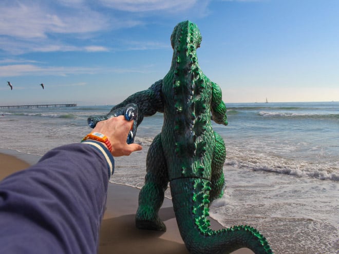 Enjoying Life With a Toy Godzilla! Traveling With A Special Friend…