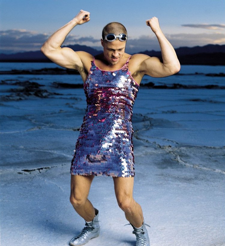 Brad Pitt and other male celebrities in dresses: what was it?