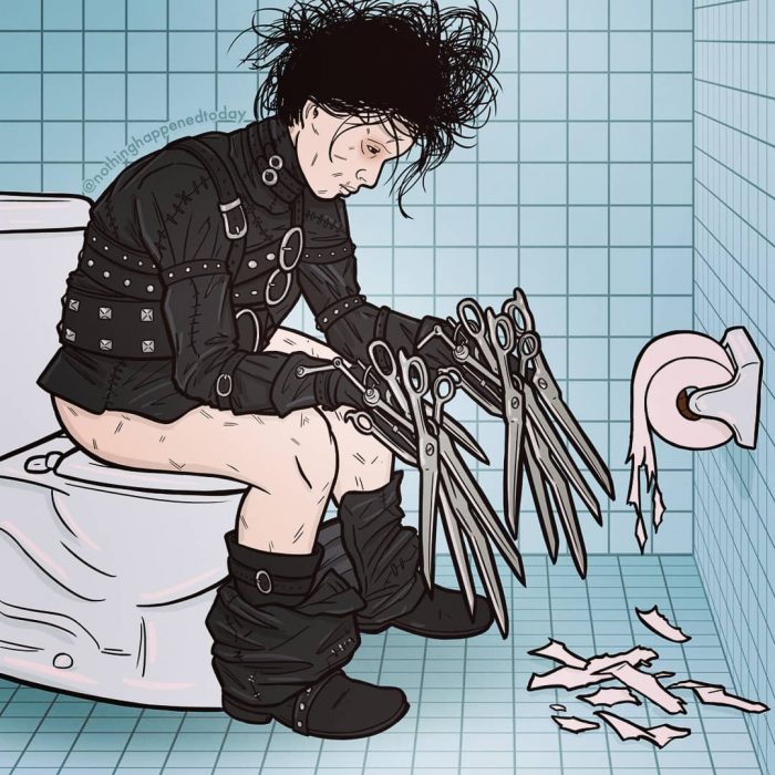 Funny drawings about the secret life of Cartoon characters