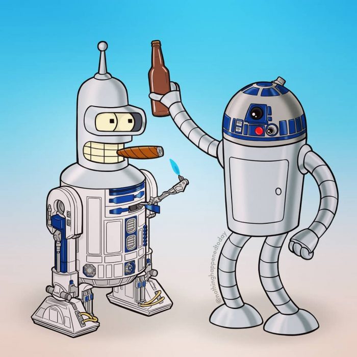 Funny drawings about the secret life of Cartoon characters