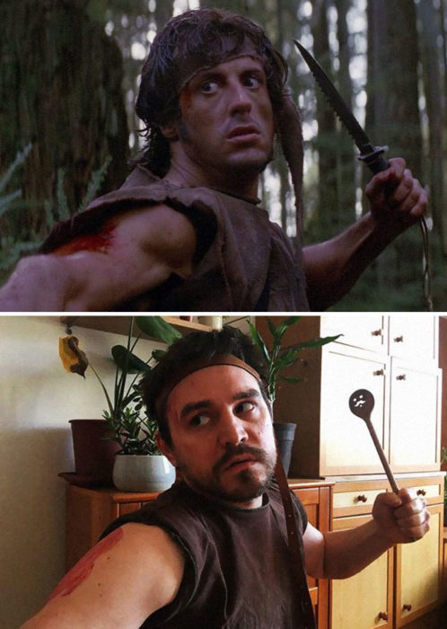 Fascinating Couple recreates scenes from films during quarantine. Real Fun!