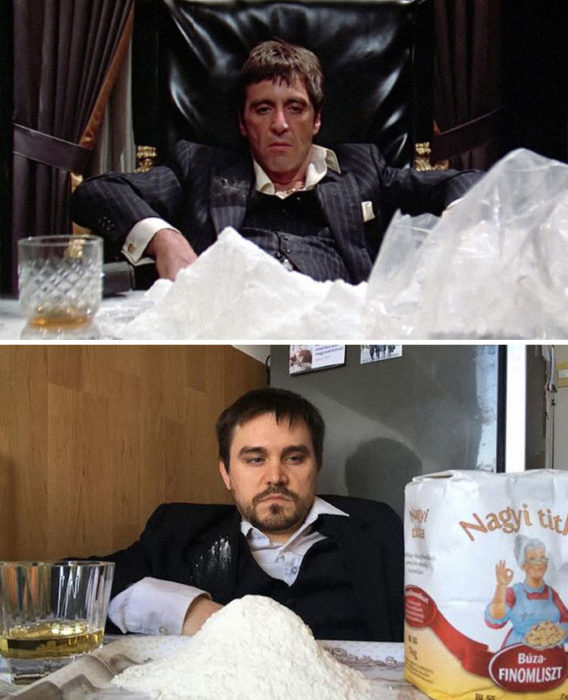 Fascinating Couple recreates scenes from films during quarantine. Real Fun!