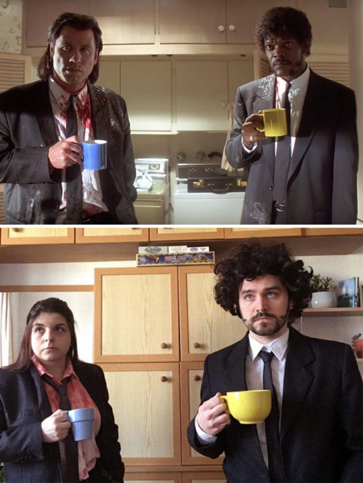 Fascinating Couple recreates scenes from films during quarantine. Real Fun!