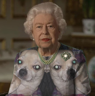 Queen wears green dress and unleashes Photoshop battle. Best Queen meme!