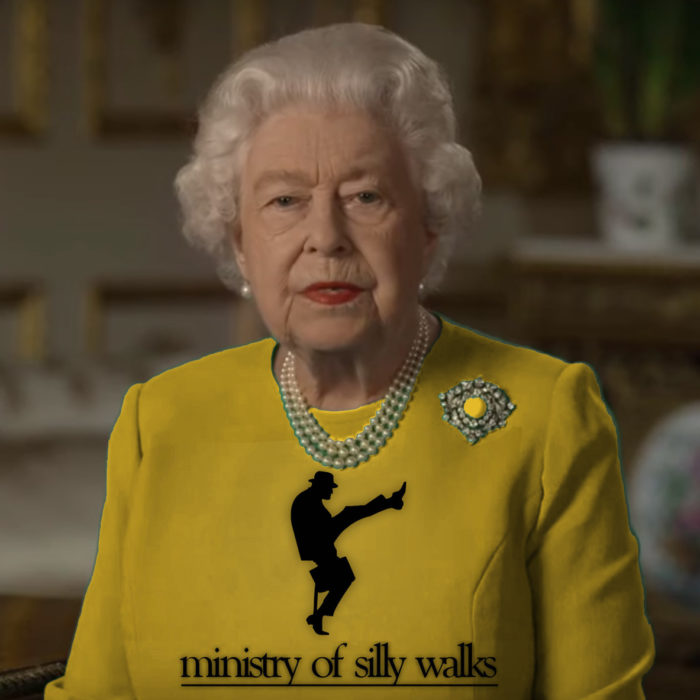 Queen wears green dress and unleashes Photoshop battle. Best Queen meme!