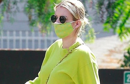 Pregnant Emma Roberts encourages everyone to wear Bold neon this fall