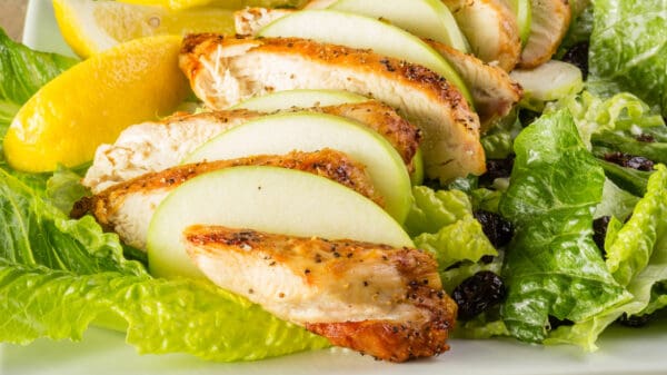 Yummy Warm Bella salad with chicken breast and apples Recipe 50