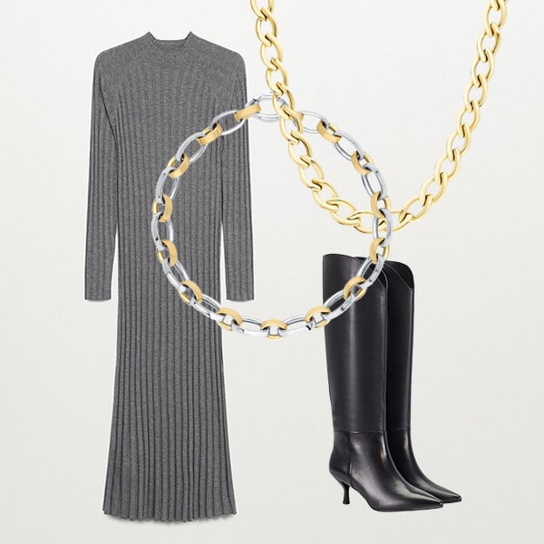 Super Warm knitted dresses 2021 and high boots are our &#8220;uniform&#8221; for cold weather