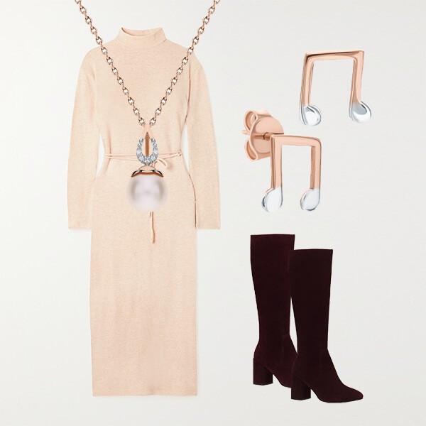 Super Warm knitted dresses 2021 and high boots are our &#8220;uniform&#8221; for cold weather